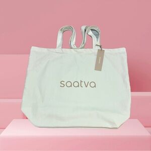 Saatva Women’s Cream Tote Bag